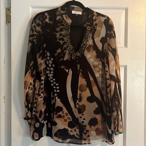 Calvin Klein tunic lined blouse